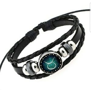 Taurus leather bracelet